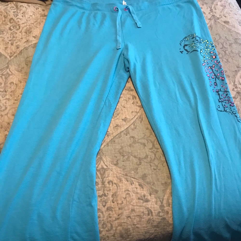 Leopard blue sweatpants